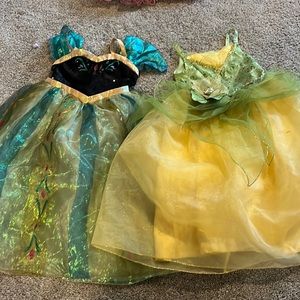 Tiana and Anna Disney Castle Collection Dress Up Dresses